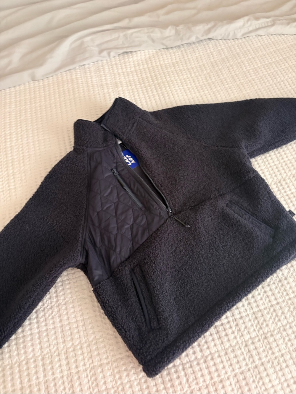 Joylab Sherpa pullover zip jacket NWT